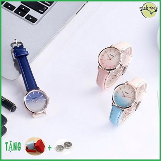Đồng Hồ Nữ CANDYCAT Dây Da 3 Màu Siêu Độc