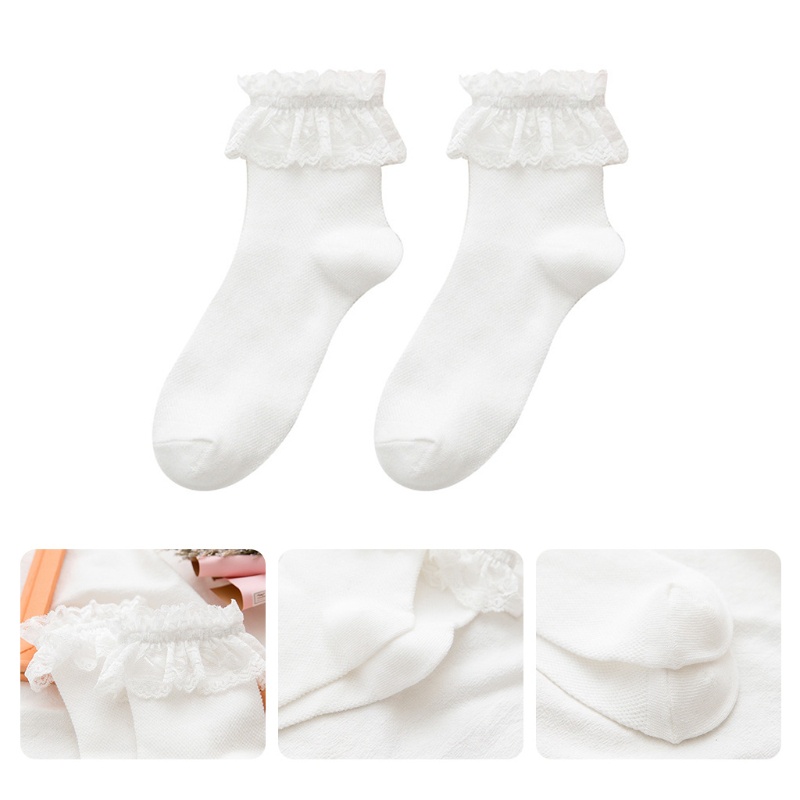 Tất cotton phối ren lưới phong cách lolita nhật bản dễ thương cho nữ
 | BigBuy360 - bigbuy360.vn