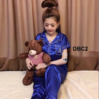 BỘ MẶC NHÀ PHI BÓNG TAY NGẮN CỔ BẺ QUẦN DÀI