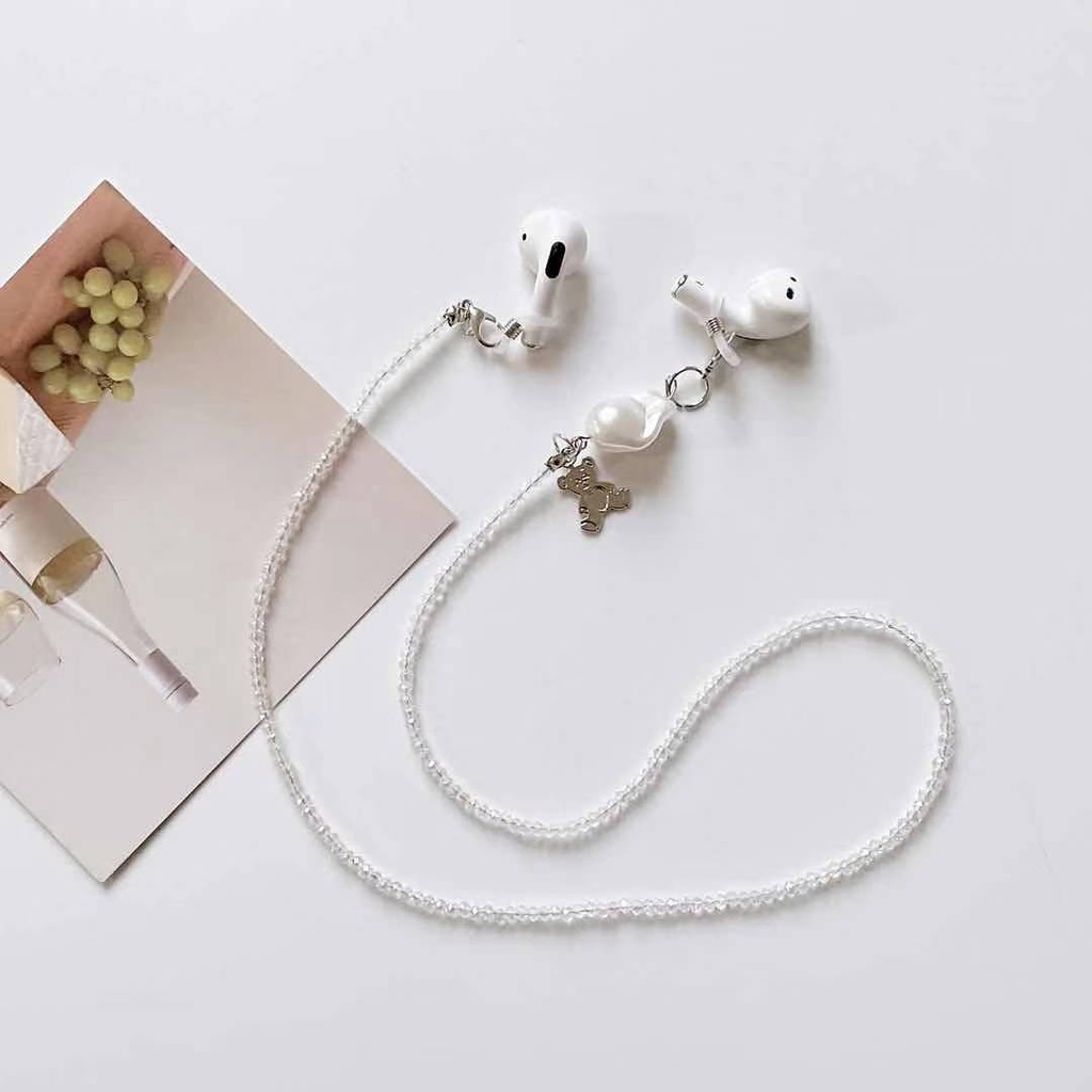 Dây Đeo Mắt Kính Xỏ Hạt acrylic Trong Suốt Hình Gấu Hoạt Hình Sáng Tạo