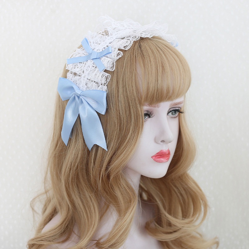 Băng Đô Ren Xếp Ly Thanh Lịch Phong Cách Lolita Cho Nữ