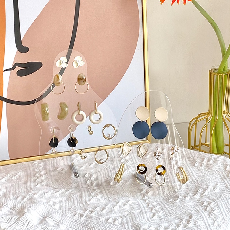 Giá đỡ trưng bày bông tai để bàn bằng acrylic tiện dụng