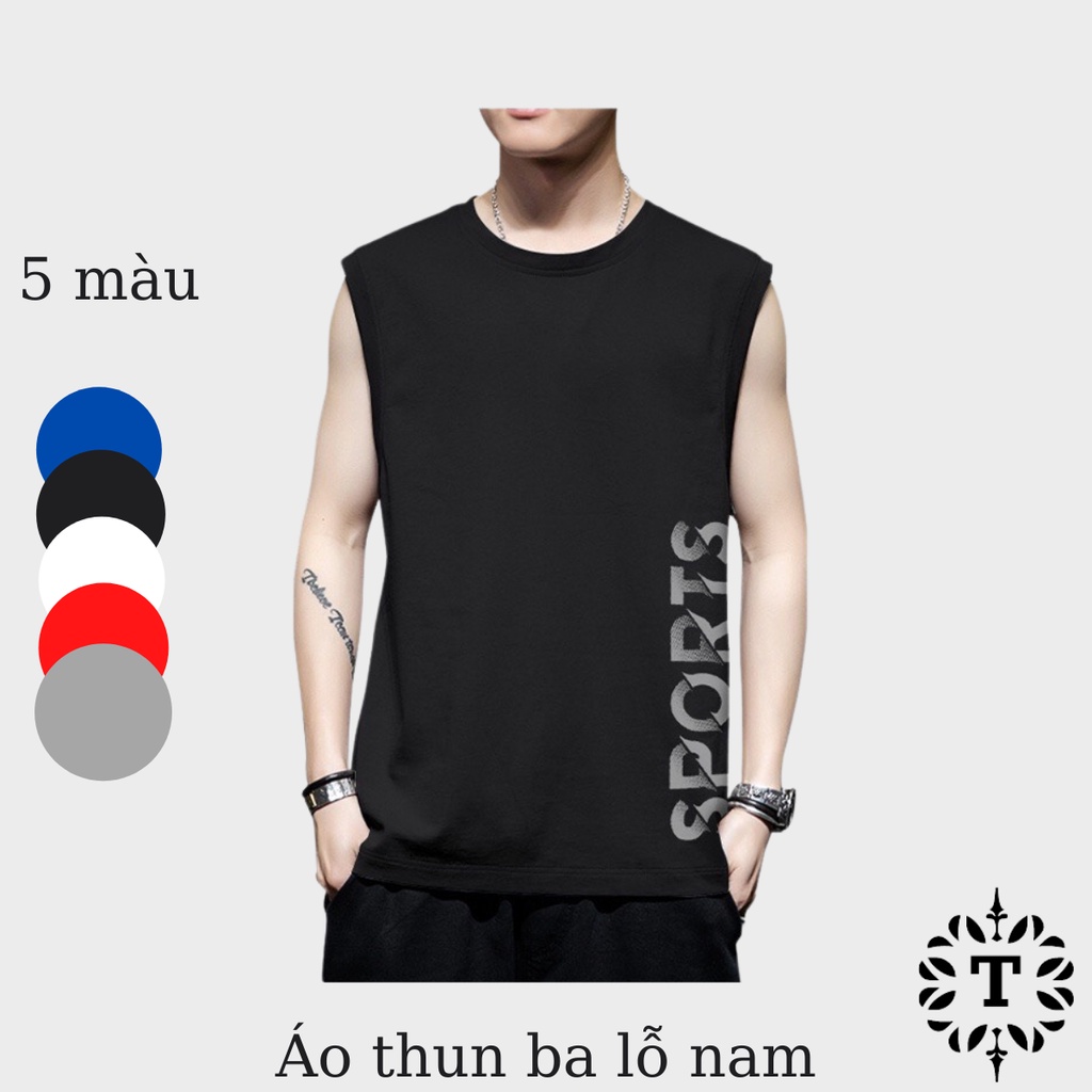 Áo ba lỗ nam KENADO  Áo thun nam 3 lỗ Tanktop sát nách thể thao chất vải co dãn mềm mịn tập gym SPORT