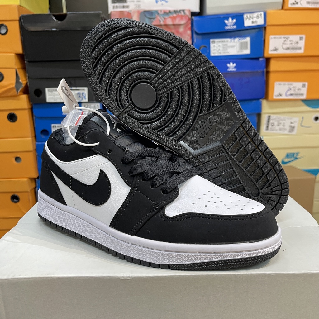 Giày thể thao sneaker jordan panda jd1 đen trắng cổ thấp bản cao cấp nam nữ ảnh thật tự chụp+freeship