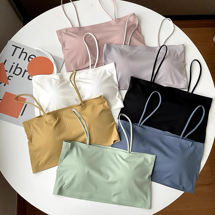 Áo Bra Đúc Su Trơn Quây 2 Dây Gân Tăm Có Đệm Ngực  ,Chất Liệu Thun Lạnh 078