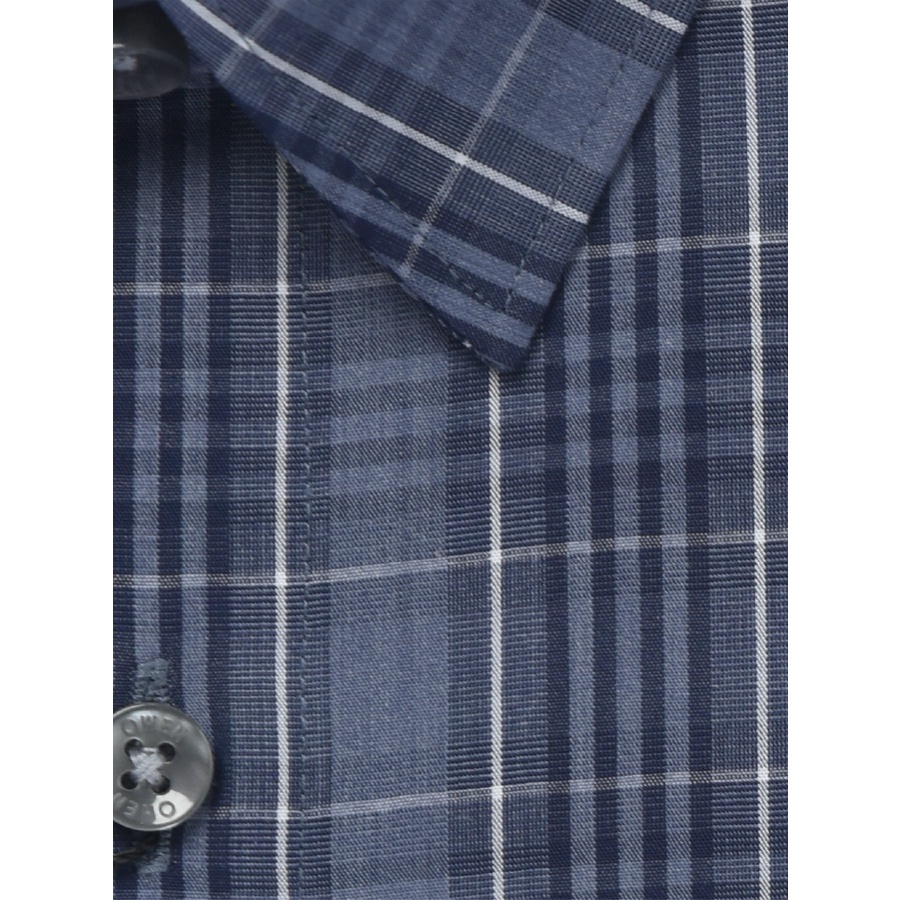 Áo Sơ Mi Nam Ngắn Tay Owen AR220048NT Somi Cộc Tay Công Sở Cao Cấp Màu Kẻ Caro Navy Xám Trắng Chất Sợi Tre Regular Fit