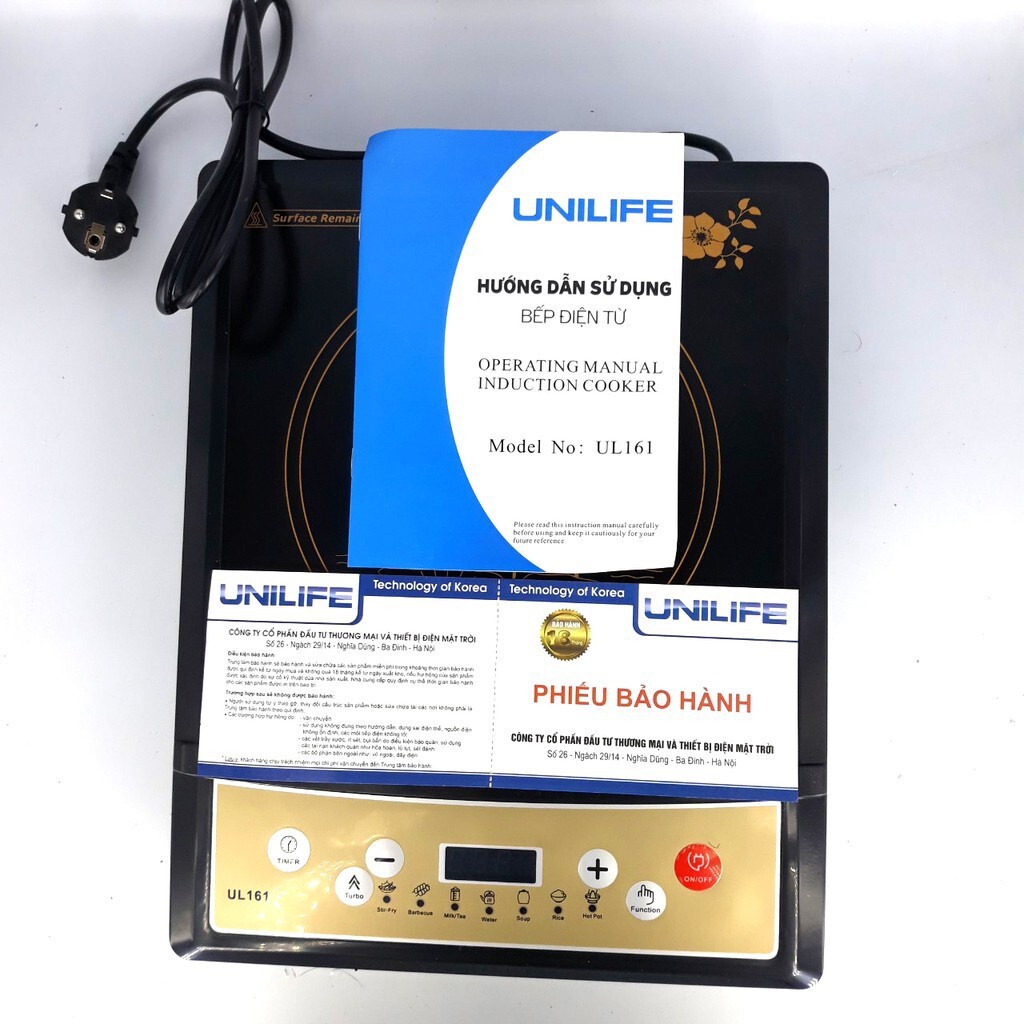 Bếp từ đơn Unilife UL-161 2000W đa năng nút nhấn