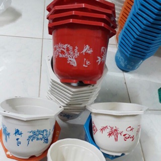 Chậu treo in hoa văn Như ý/cát tường - phát tài/phát lộc