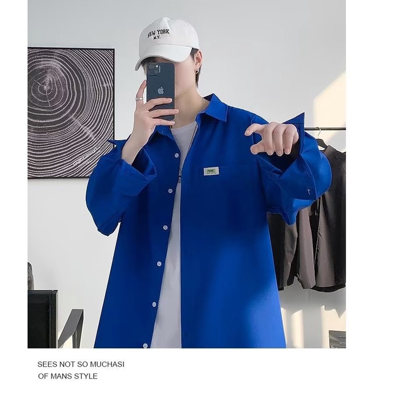 Áo Sơ Mi Nam Dài Tay Màu Trơn Thời Trang Hàn Quốc