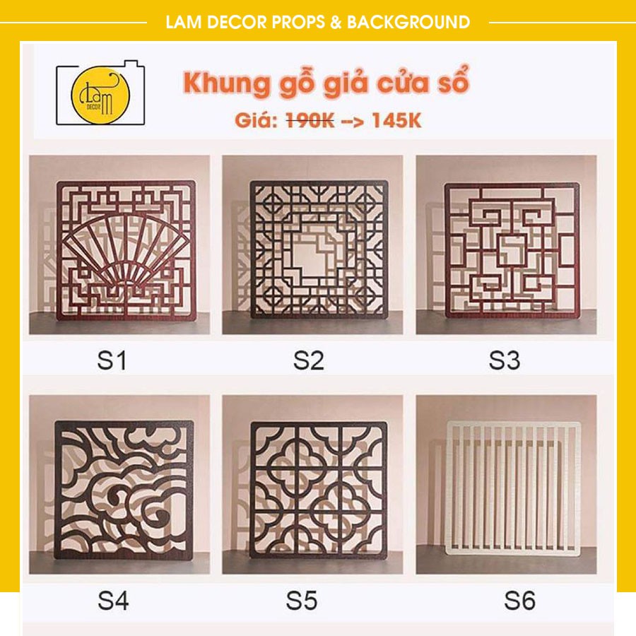 Khung Cửa Sổ Phong Cách Trung Hoa Hiện Đại Bằng Gỗ (40Cm) | Shopee Việt Nam