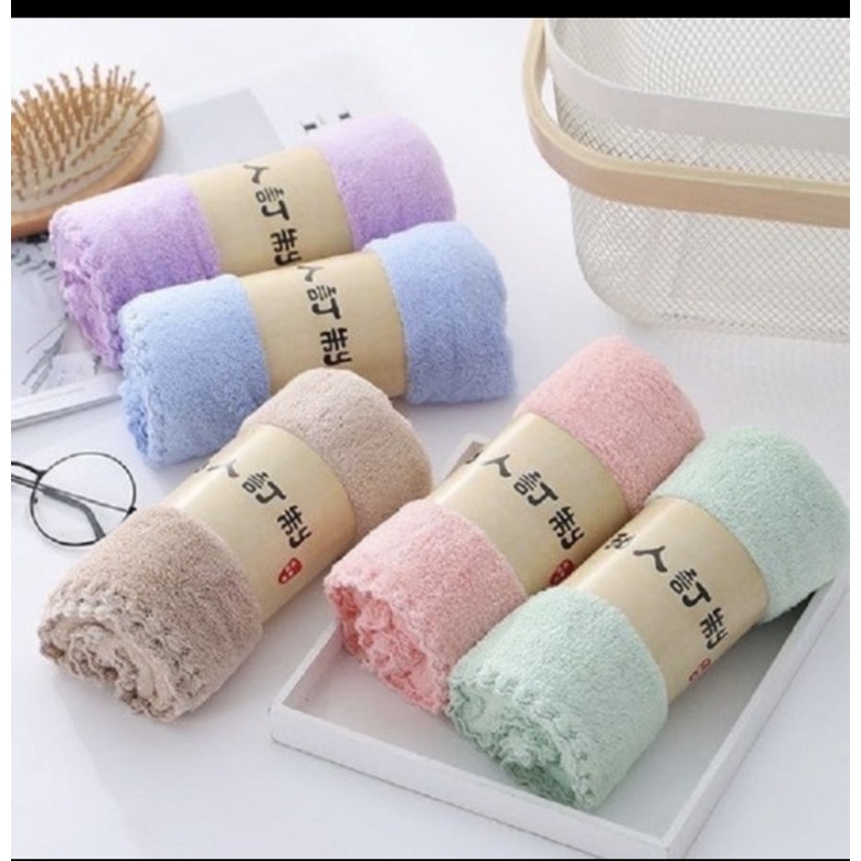 Khăn mặt xuất hàn 30*50cm siêu thấm nước-màu siêu đẹp,khăn TRƠN