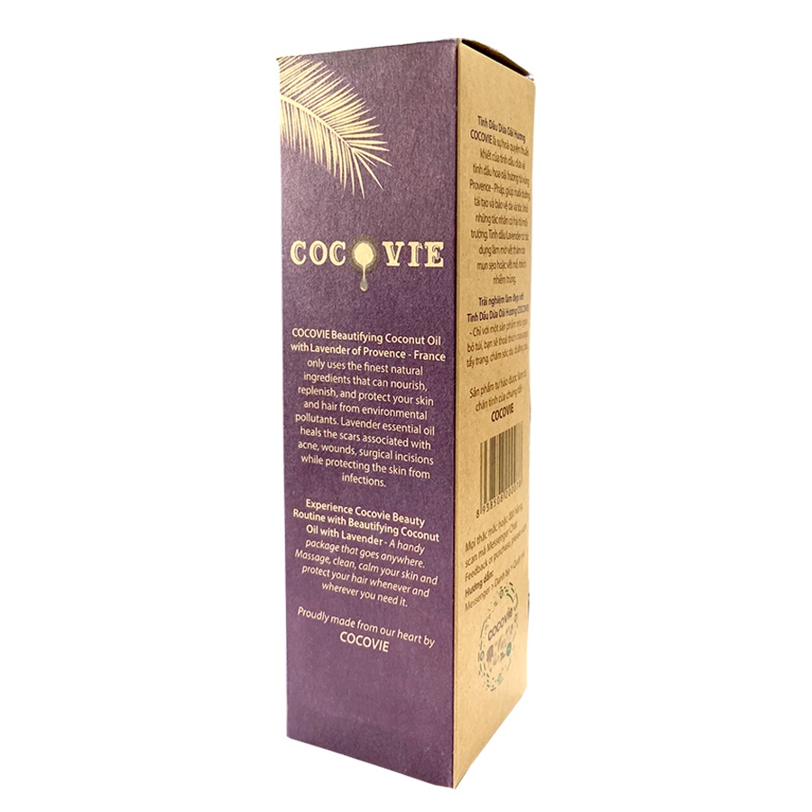 Dầu dừa hữu cơ Cocovie hương lavender 100ml