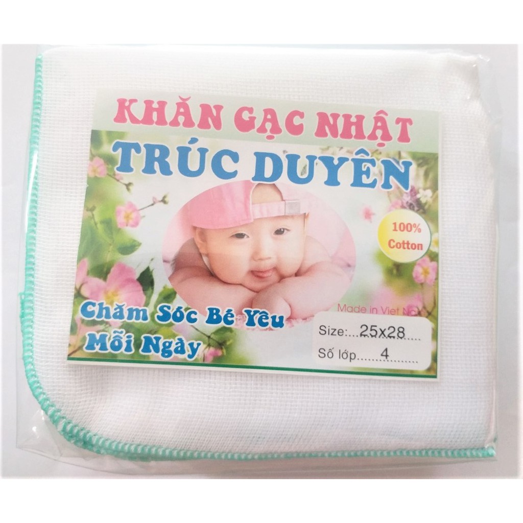 [Mã 267FMCGSALE giảm 8% đơn 500K] ComBo 10 Khăn Sữa 4 Lớp Cao Cấp Cho Bé Sơ Sinh - Khăn Sữa Em Bé 4 Lớp