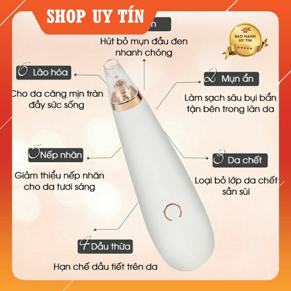 [LOẠI TỐT-GIÁ SIÊU RẺ] Máy Hút Mụn Cầm Tay Mini Đánh Bay Mụn Đầu Đen, Mụn Cám Sau 10 Phút