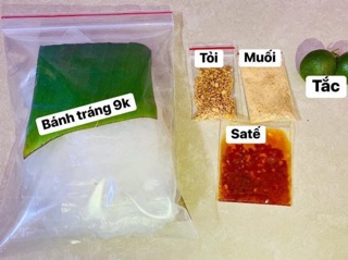 Bánh tráng sate hành , sate tỏi