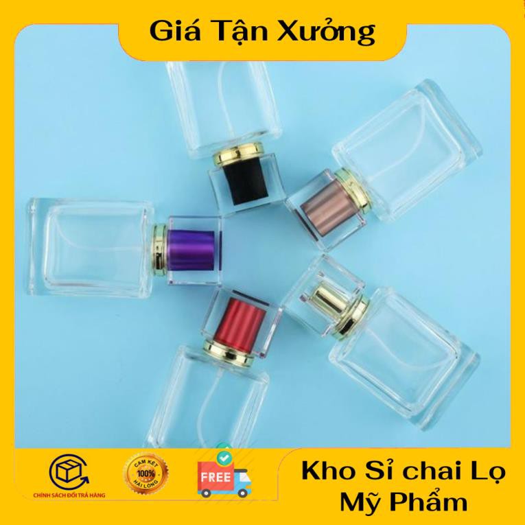 Lọ Chiết Nước Hoa ❤ TRÙM SỈ ❤ Lọ chiết nước hoa 50ml Nắp Đen đựng dầu thơm , phụ kiện du lịch