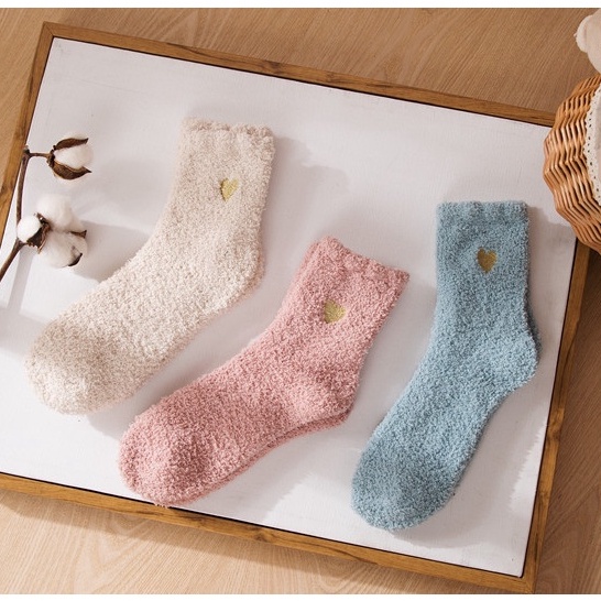 Tất Chân Cho Nữ Giữ Ấm Mùa Đông Hình Trái Tim Nhỏ Dễ Thương