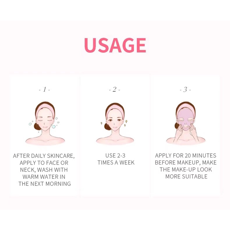 Set 1 Mặt Nạ Ngủ Làm Sáng Da 3g Hiệu Laikou Sakura