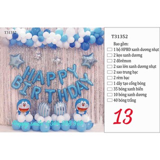 Set trang trí sinh nhật chú mèo máy Doraemon