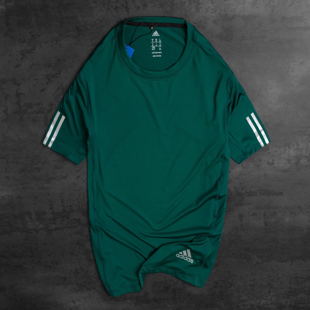 Áo thun nam thể thao vải tiêu Adidas M42120 - in logo + viền tay 3 sọc