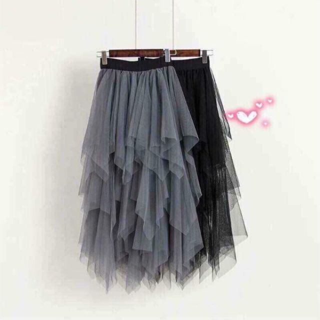 Chân váy xòe nữ - Chân váy xòe tua rua - Chân váy tầng