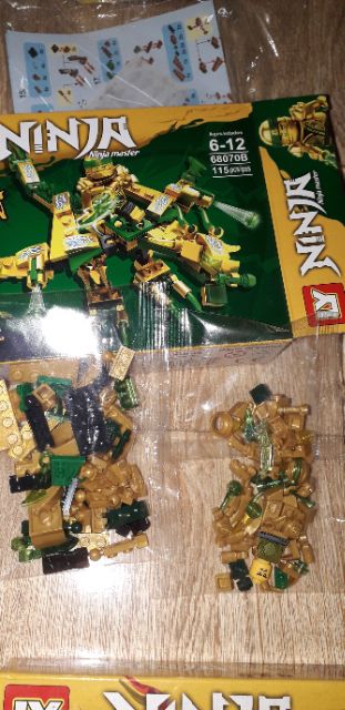 Lắp ráp 1 hộp LegoNinja Rồng Vàng 68070 có trên 90 chi tiết bằng nhựa ABS
