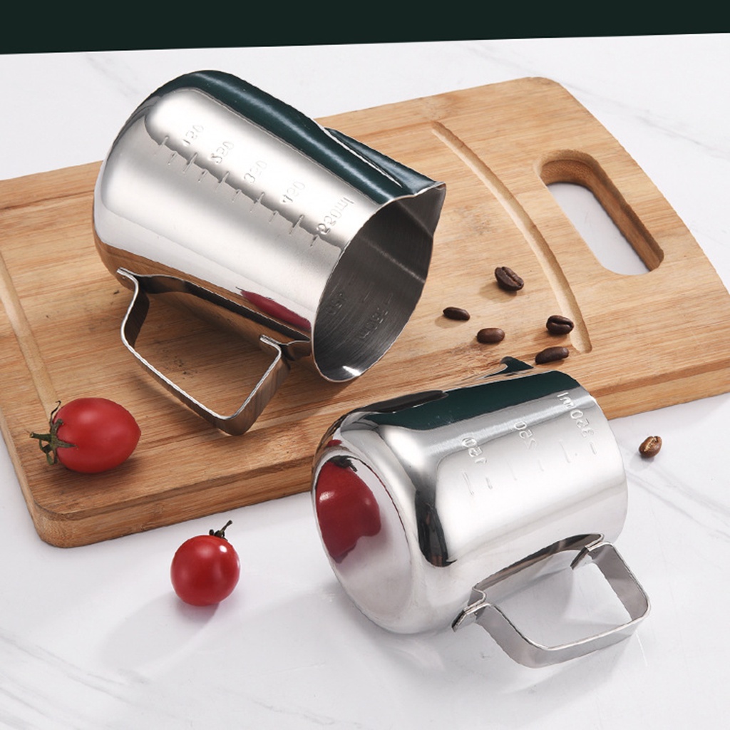 Bình Sữa Cappuccino Bằng Thép Không Gỉ Có Tay Cầm 350ml