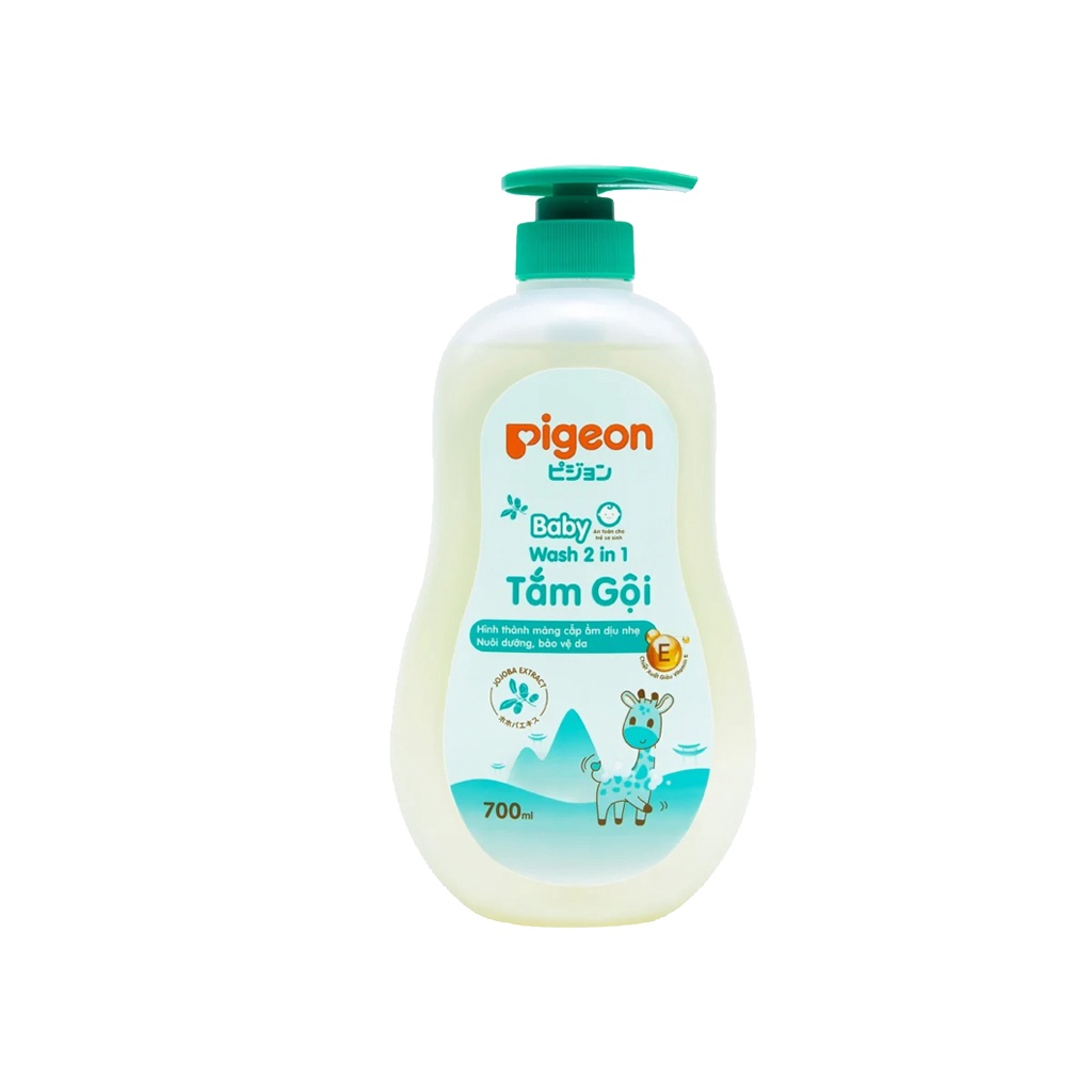 Tắm Gội Pigeon, Sữa tắm gội Toàn Thân Cho Bé 2 in 1 700ml