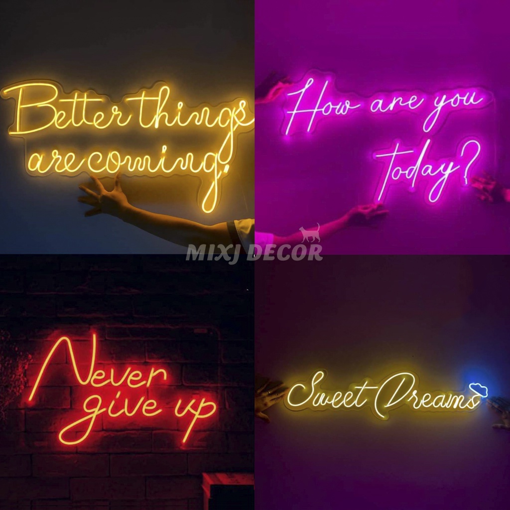 Đèn Decor Neon Sign Chữ Đẹp, Led Trang Trí Phòng Ngủ