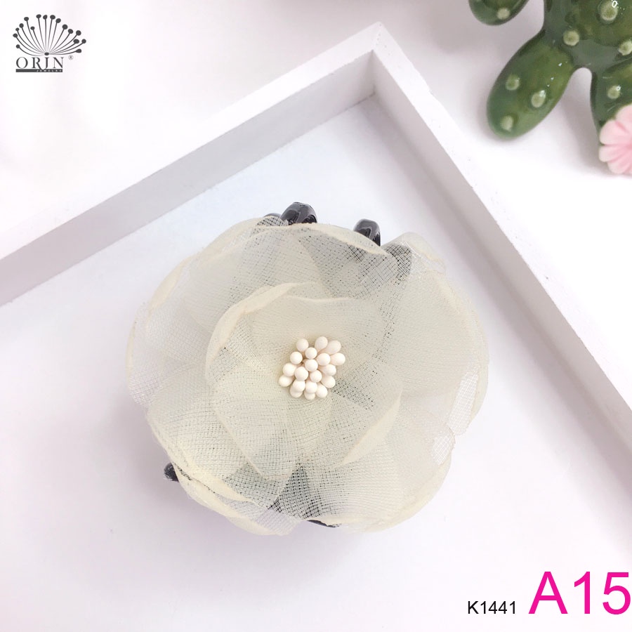 Kẹp tóc càng cua 5 răng đen, kẹp hoa thời trang cao cấp Orin K1441