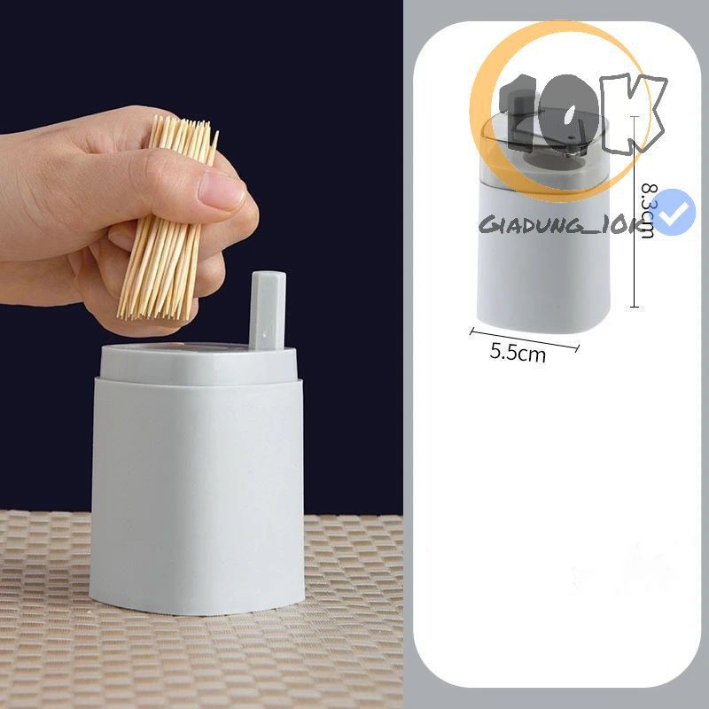Hộp đựng tăm tự động, hũ tăm nhấn nút lấy tăm tiện lợi (@6)