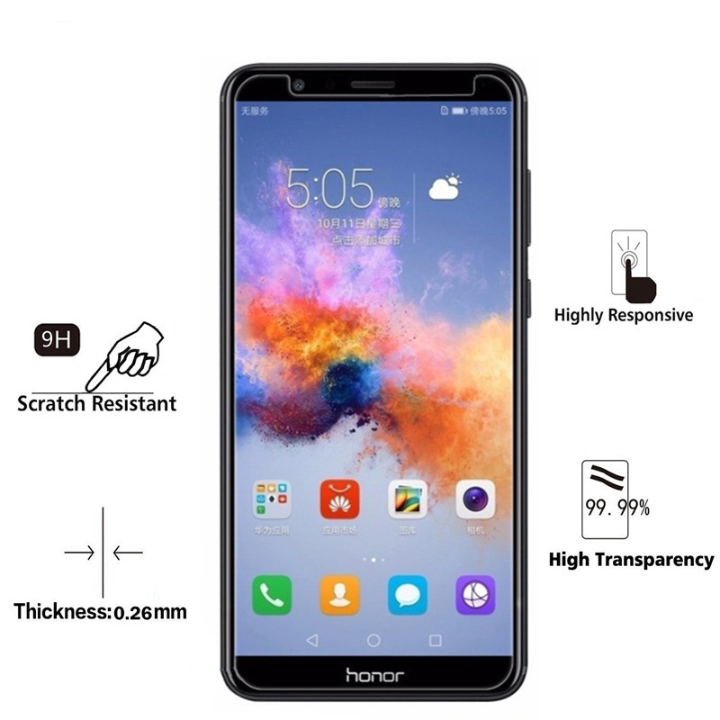 Honor 7X kính cường lực trong suốt, tặng keo chống hở