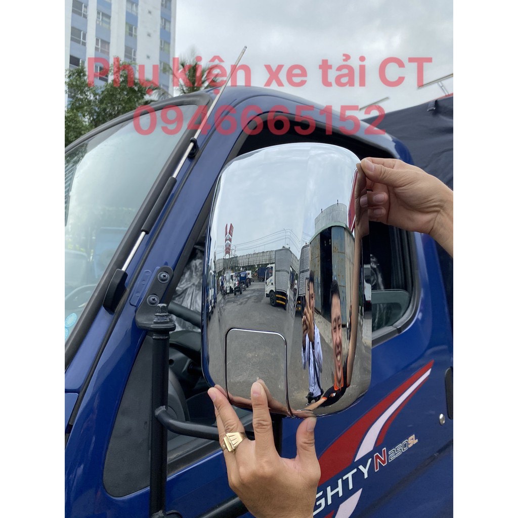 Ốp gương mạ crom xe tải HYUNDAI N250,HD:75,110,120,65,99,800, Hyundai County-Nhập khẩu Hàn Quốc chính hãng KD
