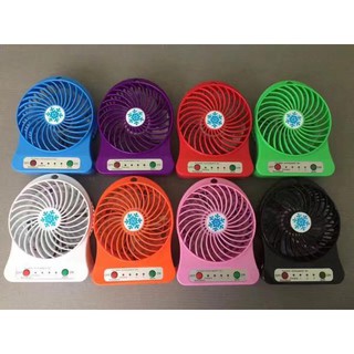 QUẠT MINI 3 TỐC ĐỘ (Kèm Pin và Cáp sạc) THỔI BAY CƠN NÓNG ĐỦ MÀU SẮC