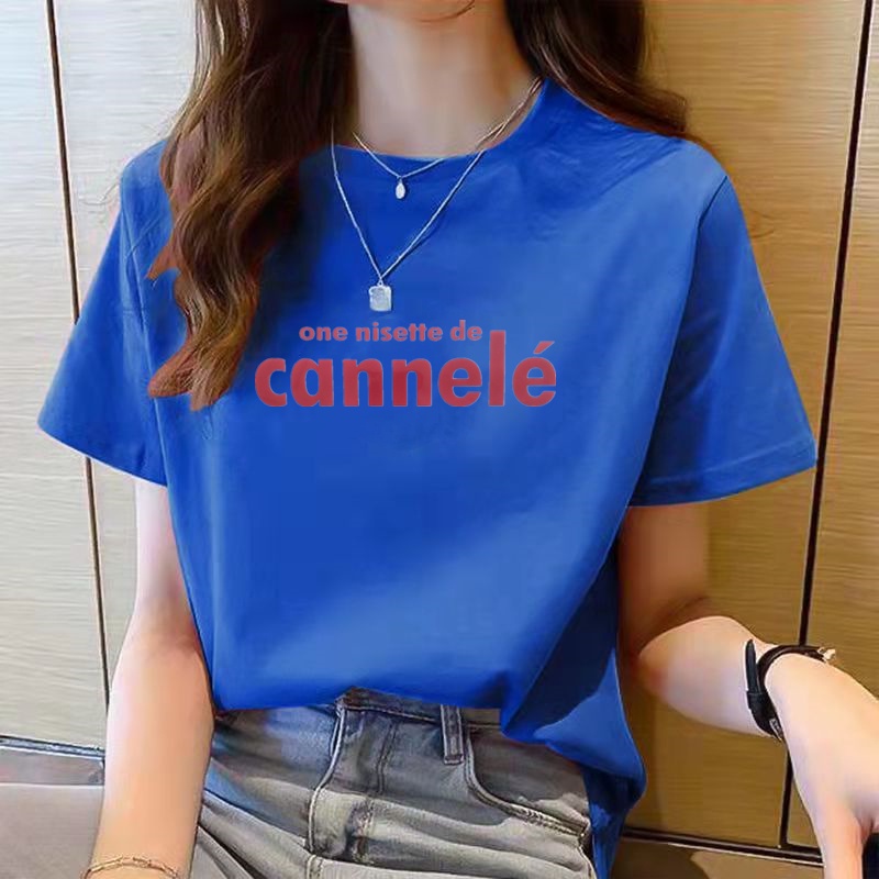 Korean version of loose fashion print trend short-sleeved T-shirt woman