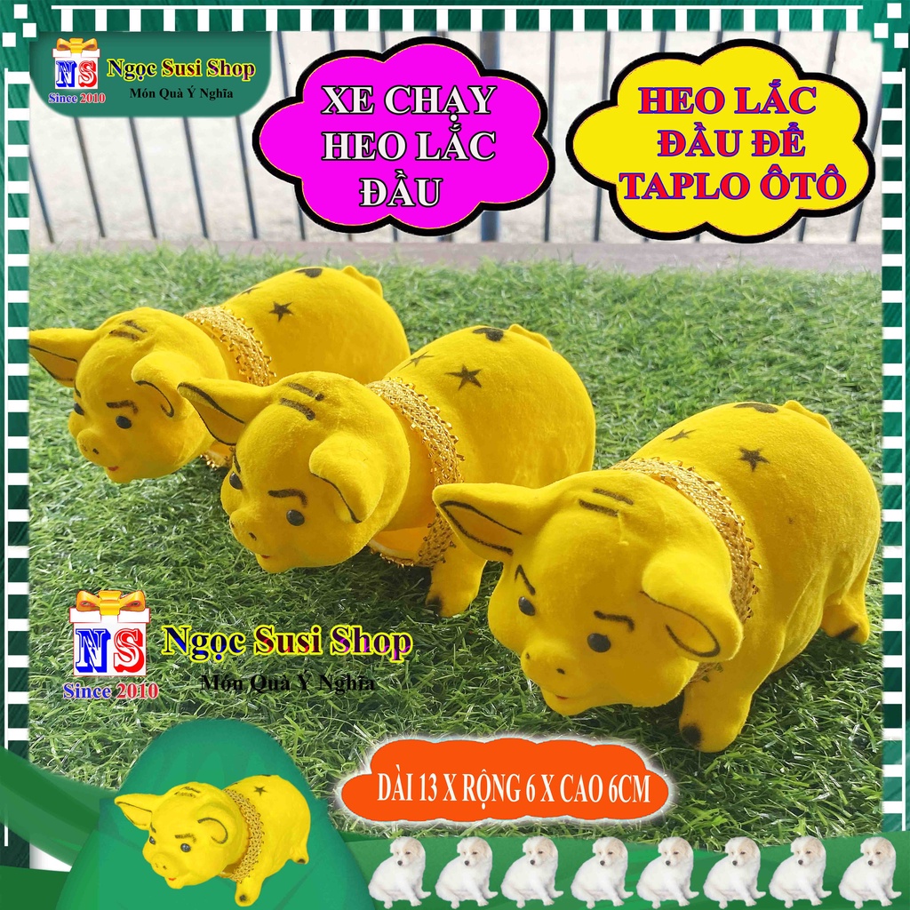 CON HEO LẮC LƯ ĐỂ TAPLO Ô TÔ XE HƠI SIÊU DỄ THƯƠNG - KHI XE CHẠY HEO SẼ LẮC LƯ CÁI ĐẦU