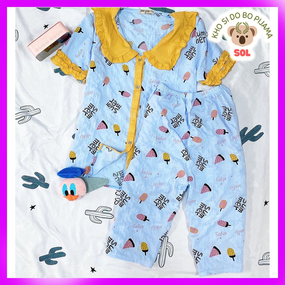 Đồ bộ pijama LỬNG tiểu thư - form 40-60kg