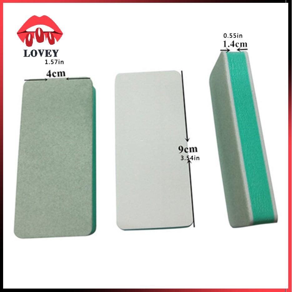 [Hàng mới về] Khối dũa đánh bóng móng tay hai mặt lục và trắng đa năng