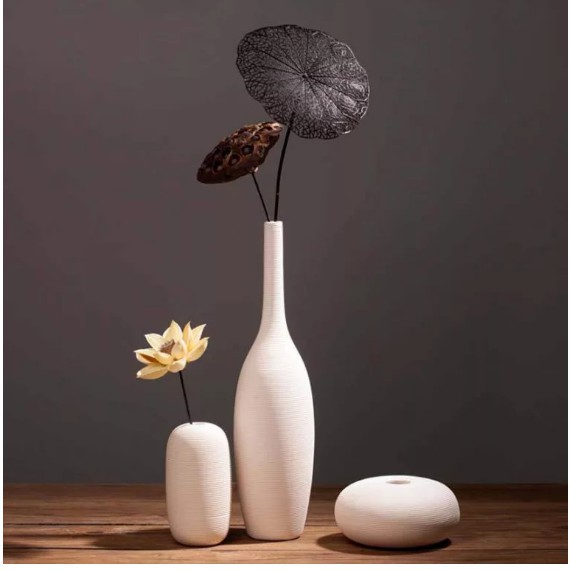 Bộ lọ hoa nghệ thuật trang trí không gian sống- Lọ Hoa Để Bàn Đẹp- Bình Hoa Sứ Để Bàn,Bình Hoa Sứ Trang Trí,Bình Hoa Gốm