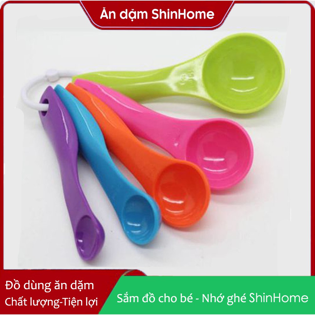 Set 5 thìa đong gia vị - đồ dùng ăn dặm, làm bánh