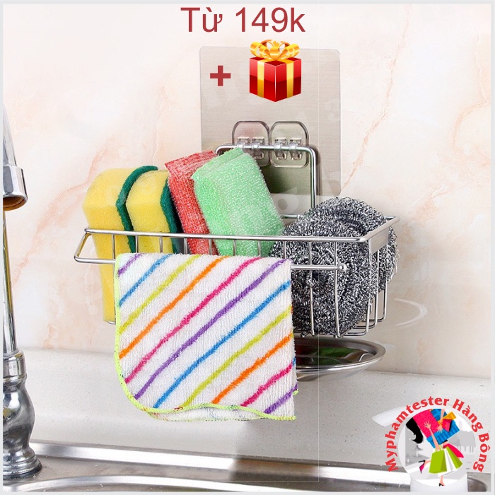 (SIÊU RẺ) Giá inox để đồ rửa bát kèm khay hứng nước