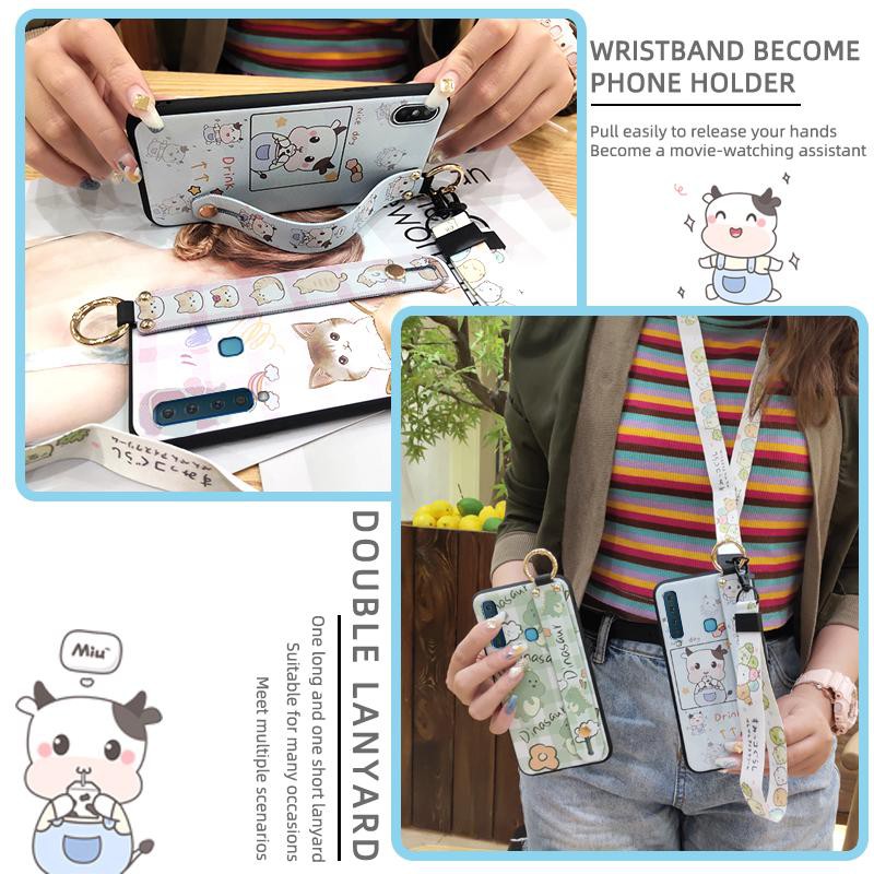 Ốp điện thoại Silicone chống bụi in hình anime dễ thương cho Samsung Galaxy A9 2018 / A9S / A920 / Sm-A920F