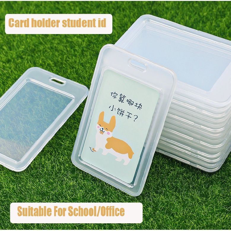 Bao Đựng Thẻ ID / Thẻ ID Bằng Nhựa Trong Suốt Tiện Dụng Cho Học Sinh / Nhân Viên Văn Phòng