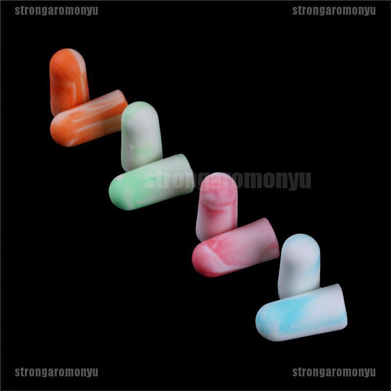 (Hàng Mới Về) Set 4 Cặp Nút Bịt Tai Bằng Mút Mềm Chống Ồn Khi Ngủ