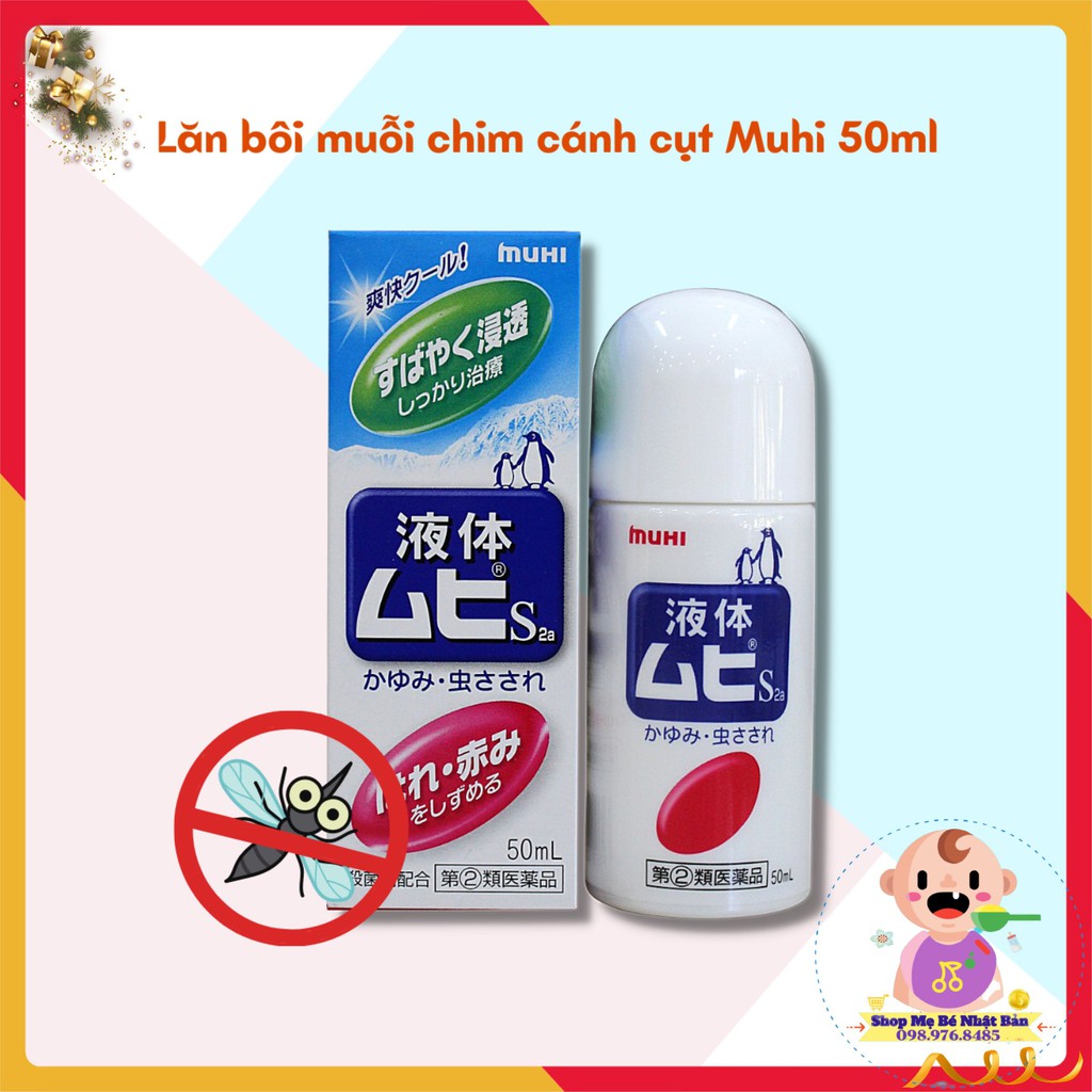 Bôi Muỗi Muhi Chim Cánh Cụt Dạng Lăn 50ml Cho Bé