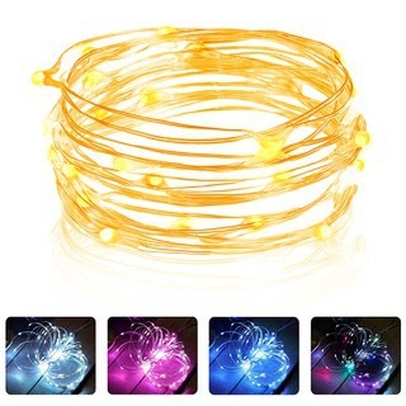 Dây đèn LED trong suốt 2M/5M/10M nhiều màu tùy chọn trang trí sinh động