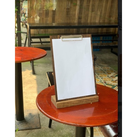 Menu gỗ kẹp INOX giá rẻ - LUXI DECOR
