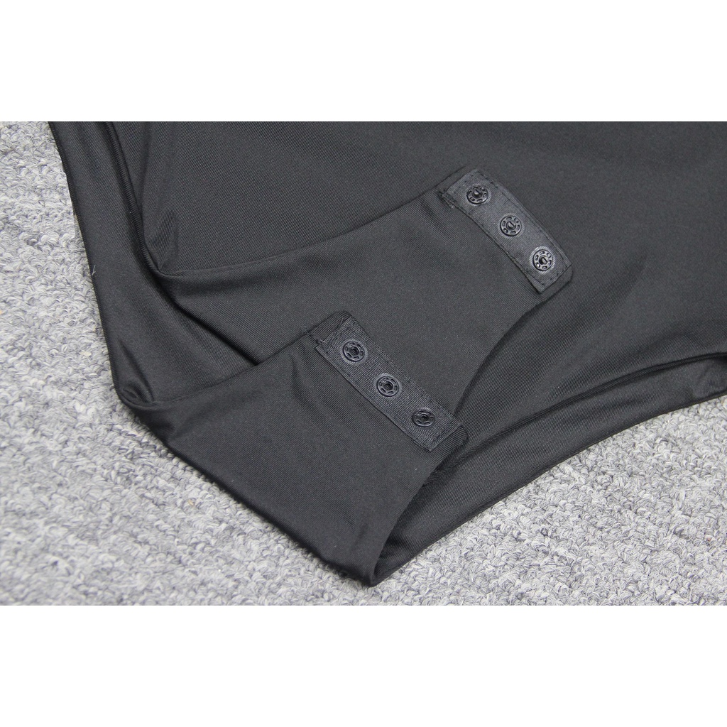 Áo Liền Quần Dài Tay Cổ Vuông Dáng Ôm Thiết Kế Quyến Rũ Giản Dị Dành Cho Nữ