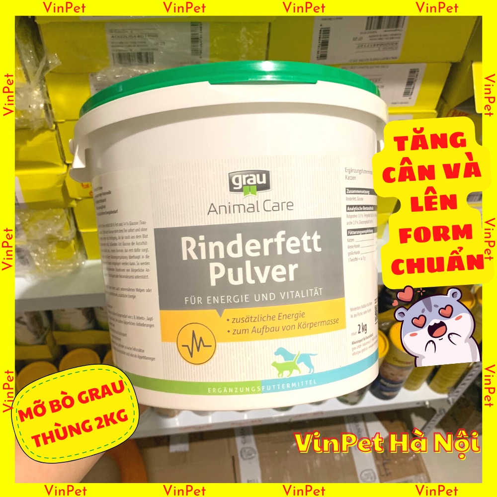 Mỡ bò grau rinderfett-pulver 400g - 2kg cho chó mèo