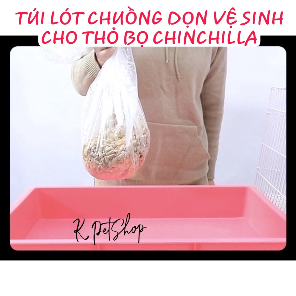 Túi Lót Chuồng Co Giãn 🐹 100 Túi Lót Chuồng Chuyên Dụng Cho Thỏ , Bọ Size M - Size L